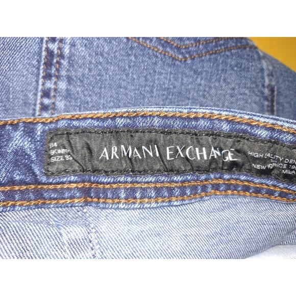 Armani Exchange Skinny Slightly Distressed Jeans Size 33 - Picture 3 of 8